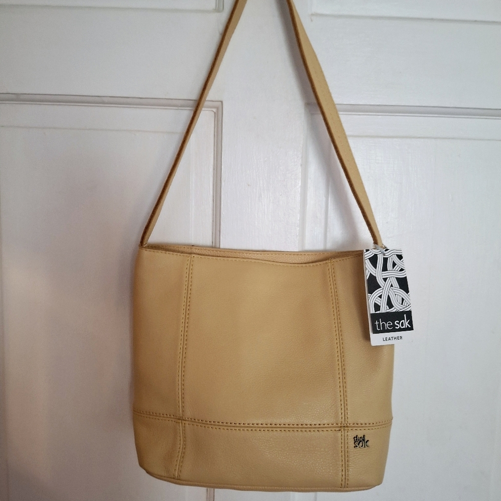 The Sak Leather Honey Colored Shoulder Bag